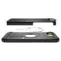 Etui Spigen Tough Armor z MagSafe na iPhone 16e z podstawką - czarne