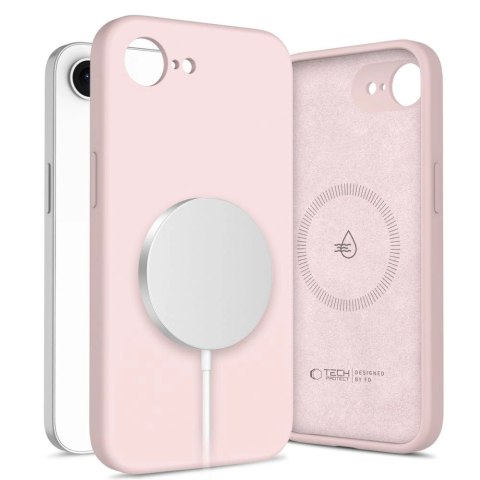 Etui Tech-Protect Liquid Silicone MagSafe na iPhone 16e - różowe Etui Tech-Protect Liquid Silicone MagSafe na iPhone 16e - różowe