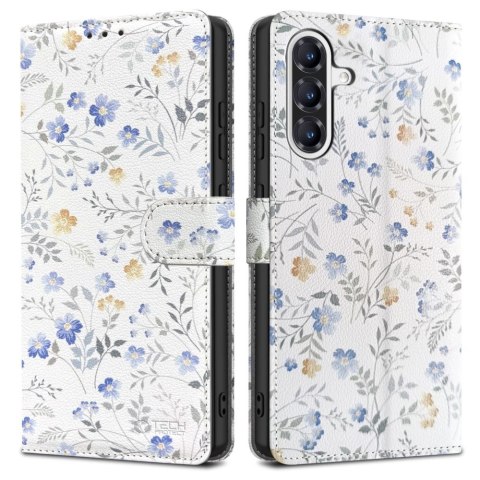 Etui Tech-Protect Wallet na Samsung Galaxy A36 5G - białe stokrotki Etui Tech-Protect Wallet na Samsung Galaxy A36 5G - białe stokrotki