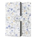 Etui Tech-Protect Wallet na Samsung Galaxy A36 5G - białe stokrotki