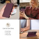 Etui Tech-Protect Wallet na iPhone 16e - bordowy