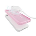 Etui silikonowe Puro Gradient MagSafe do iPhone 16e - różowe