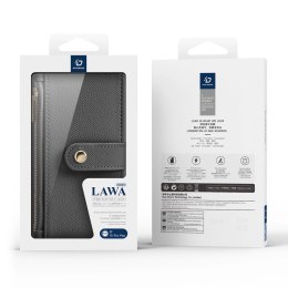 Etui skórzane Dux Ducis Lawa na iPhone 15 Pro Max - szare