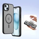 Etui skórzane Dux Ducis Lawa na iPhone 15 - czarne