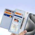 Etui skórzane Dux Ducis Lawa na iPhone 15 - niebieskie