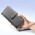 Etui skórzane Dux Ducis Lawa na iPhone 15 - szare