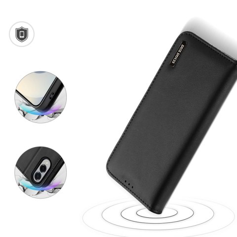 Etui Dux Ducis Hivo na Samsung Galaxy S25 Edge z klapką i ochroną RFID - czarne Etui Dux Ducis Hivo na Samsung Galaxy S25 Edge z klapką i ochroną RFID - czarne