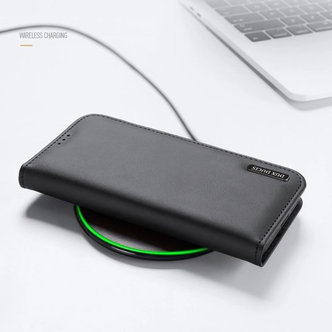 Etui Dux Ducis Hivo na Samsung Galaxy S25 Edge z klapką i ochroną RFID - czarne Etui Dux Ducis Hivo na Samsung Galaxy S25 Edge z klapką i ochroną RFID - czarne