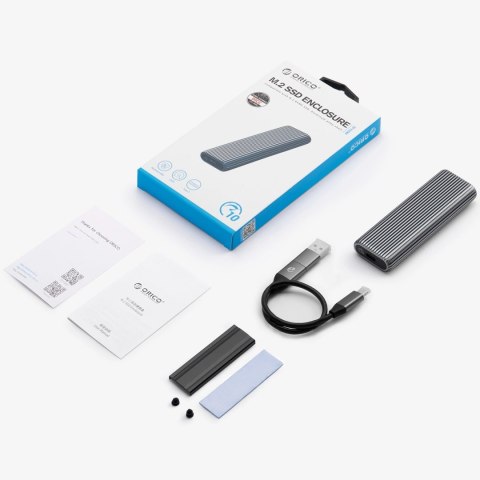 Kieszeń dyskowa Orico AM2C3-G2 M.2 NVME USB-C 3.2 - szara Kieszeń dyskowa Orico AM2C3-G2 M.2 NVME USB-C 3.2 - szara