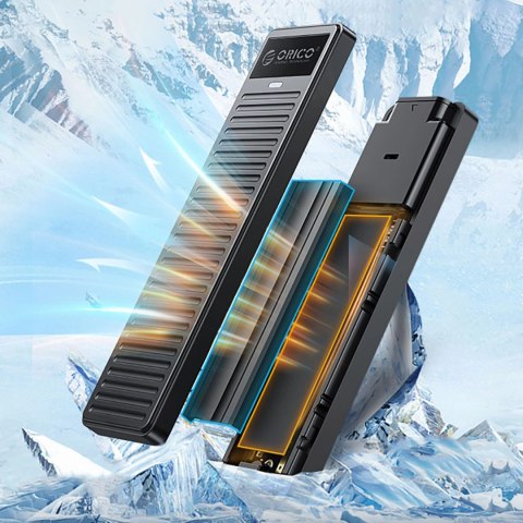 Kieszeń dyskowa Orico DDM2-C3 M.2 NVME USB-C 3.2 10Gb/s - szara Kieszeń dyskowa Orico DDM2-C3 M.2 NVME USB-C 3.2 10Gb/s - szara
