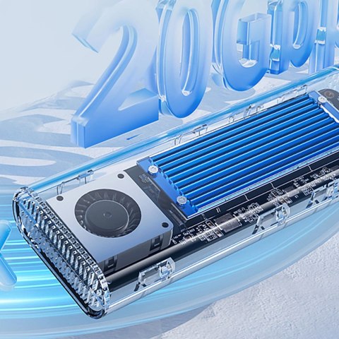 Kieszeń dyskowa Orico TCM2-C3 M.2 NVME na USB-C 10Gb/s - niebieska Kieszeń dyskowa Orico TCM2-C3 M.2 NVME na USB-C 10Gb/s - niebieska