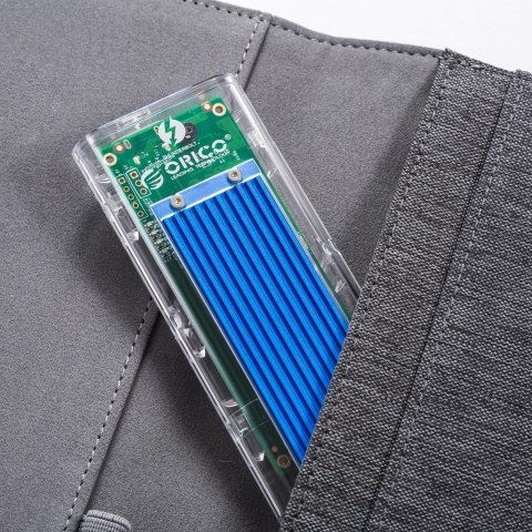 Kieszeń dyskowa Orico TCM2-C3 M.2 NVME na USB-C 10Gb/s - niebieska Kieszeń dyskowa Orico TCM2-C3 M.2 NVME na USB-C 10Gb/s - niebieska