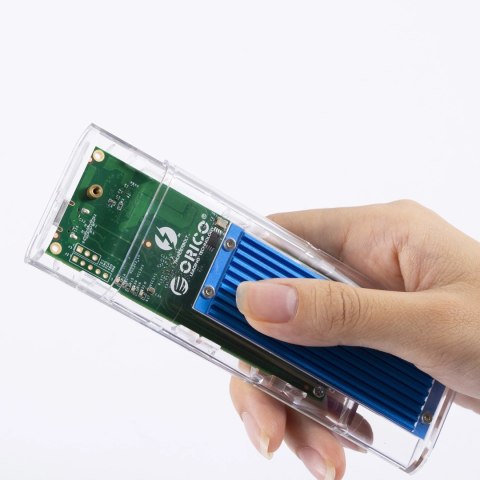 Kieszeń dyskowa Orico TCM2-C3 M.2 NVME na USB-C 10Gb/s - niebieska Kieszeń dyskowa Orico TCM2-C3 M.2 NVME na USB-C 10Gb/s - niebieska