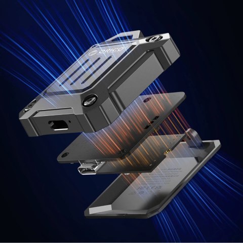 Kieszeń dyskowa wzmocniona Orico XAM2 M.2 2230 USB-C 3.2 taktyczna - czarna Kieszeń dyskowa wzmocniona Orico XAM2 M.2 2230 USB-C 3.2 taktyczna - czarna