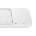 Ładowarka Samsung Wireless Charger Duo EP-P5400TWEGEU indukcyjna 15W - biała + ładowarka sieciowa + kabel