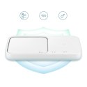 Ładowarka Samsung Wireless Charger Duo EP-P5400TWEGEU indukcyjna 15W - biała + ładowarka sieciowa + kabel