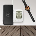 Ładowarka Samsung Wireless Charger Duo EP-P5400TWEGEU indukcyjna 15W - biała + ładowarka sieciowa + kabel