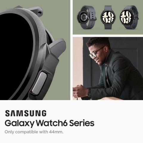 Etui Spigen Liquid Air na Samsung Galaxy Watch 6 (44 mm) - czarny mat Etui Spigen Liquid Air na Samsung Galaxy Watch 6 (44 mm) - czarny mat