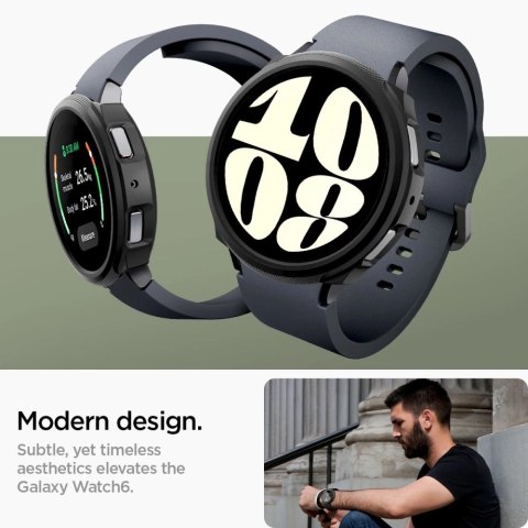 Etui Spigen Liquid Air na Samsung Galaxy Watch 6 (44 mm) - czarny mat Etui Spigen Liquid Air na Samsung Galaxy Watch 6 (44 mm) - czarny mat
