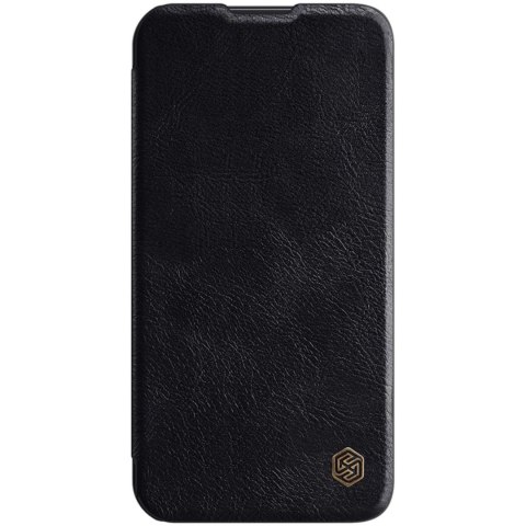 Nillkin Qin Leather Pro Case etui iPhone 14 Pro osłona na aparat kabura pokrowiec obudowa z klapką czarny Nillkin Qin Leather Pro Case etui iPhone 14 Pro osłona na aparat kabura pokrowiec obudowa z klapką czarny