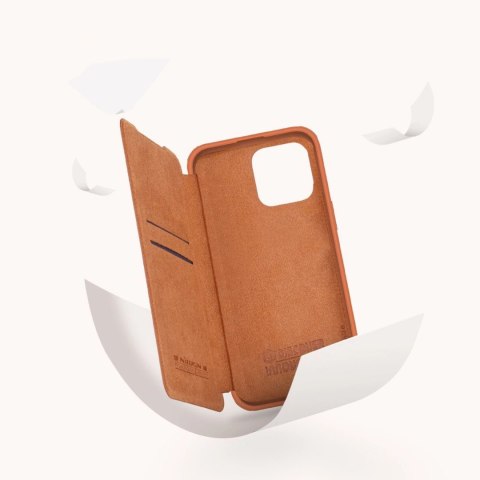 Nillkin Qin Leather Pro Case etui iPhone 14 Pro osłona na aparat kabura pokrowiec obudowa z klapką czarny Nillkin Qin Leather Pro Case etui iPhone 14 Pro osłona na aparat kabura pokrowiec obudowa z klapką czarny