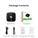 Ugreen adapter odbiornik Bluetooth 5.1 aptX 2RCA / 3,5 mm mini jack czarny (40759)