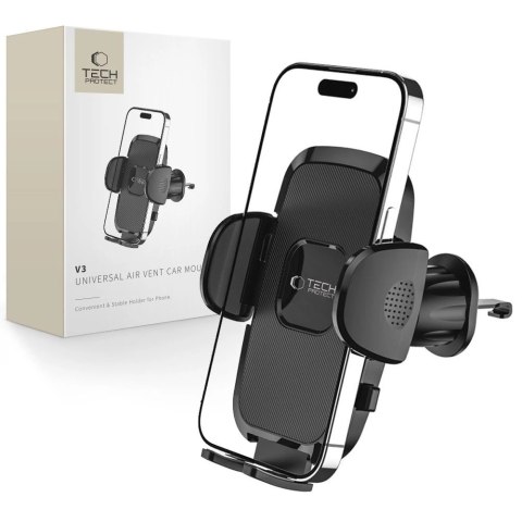 Uchwyt Tech-Protect V3 na telefon do samochodu na kratkę nawiewu - czarny Uchwyt Tech-Protect V3 na telefon do samochodu na kratkę nawiewu - czarny