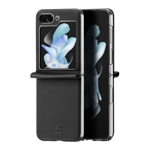 Etui Dux Ducis Bril skórzane na Samsung Galaxy Z Flip 5 5G - czarne Etui Dux Ducis Bril skórzane na Samsung Galaxy Z Flip 5 5G - czarne