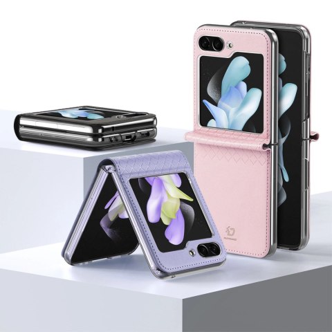 Etui Dux Ducis Bril skórzane na Samsung Galaxy Z Flip 5 5G - czarne Etui Dux Ducis Bril skórzane na Samsung Galaxy Z Flip 5 5G - czarne