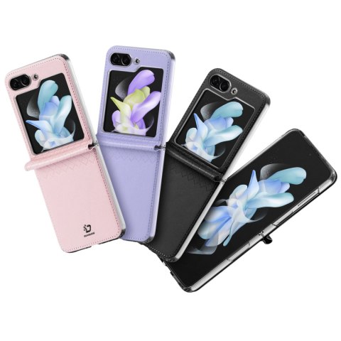Etui Dux Ducis Bril skórzane na Samsung Galaxy Z Flip 5 5G - czarne Etui Dux Ducis Bril skórzane na Samsung Galaxy Z Flip 5 5G - czarne