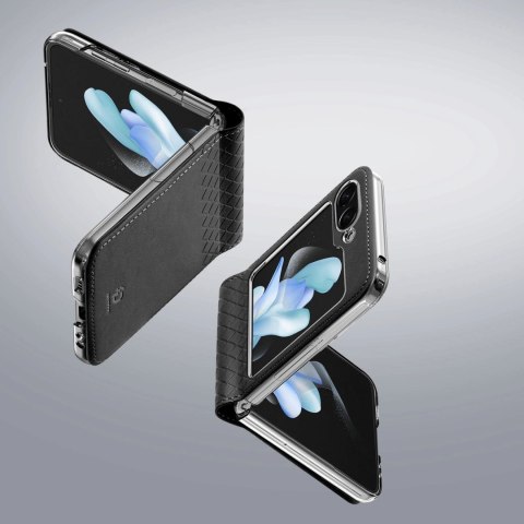 Etui Dux Ducis Bril skórzane na Samsung Galaxy Z Flip 5 5G - czarne Etui Dux Ducis Bril skórzane na Samsung Galaxy Z Flip 5 5G - czarne