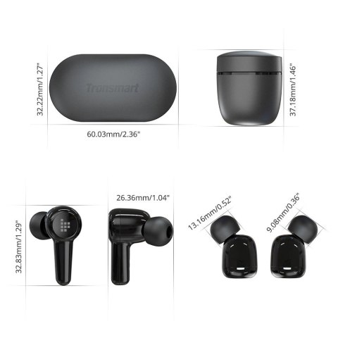 Tronsmart Apollo Air + TWS ANC dokanałowe wodoodporne bezprzewodowe słuchawki Bluetooth 5.2 czarny (372359) Tronsmart Apollo Air + TWS ANC dokanałowe wodoodporne bezprzewodowe słuchawki Bluetooth 5.2 czarny (372359)