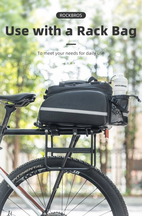 Bagażnik rowerowy Rockbros 33210004001 z półką - czarny Bagażnik rowerowy Rockbros 33210004001 z półką - czarny