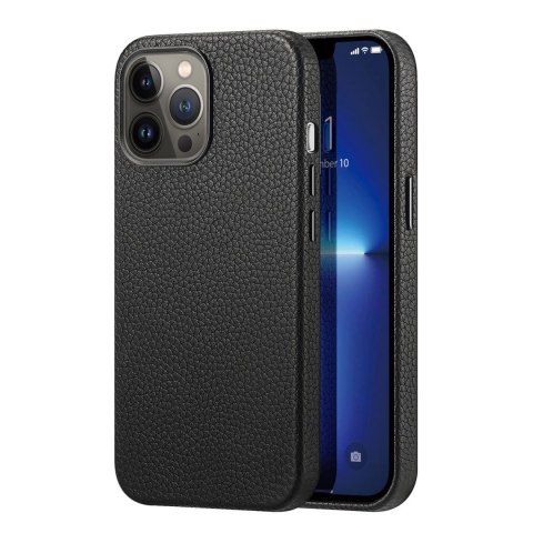 Dux Ducis Roma skórzane etui do iPhone 13 Pro Max elegancki pokrowiec z naturalnej skóry czarny Dux Ducis Roma skórzane etui do iPhone 13 Pro Max elegancki pokrowiec z naturalnej skóry czarny