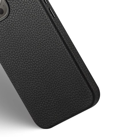 Dux Ducis Roma skórzane etui do iPhone 13 Pro Max elegancki pokrowiec z naturalnej skóry czarny Dux Ducis Roma skórzane etui do iPhone 13 Pro Max elegancki pokrowiec z naturalnej skóry czarny