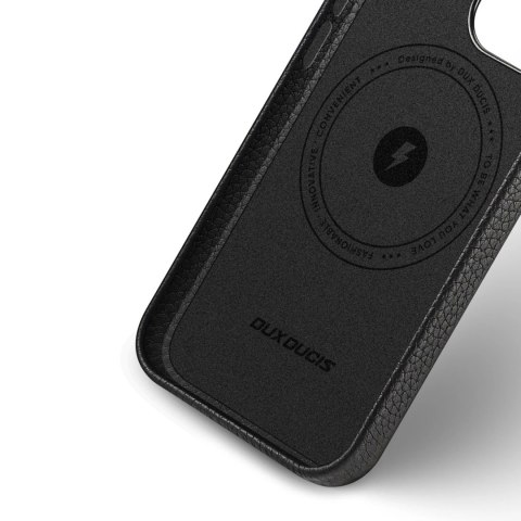 Dux Ducis Roma skórzane etui do iPhone 13 Pro Max elegancki pokrowiec z naturalnej skóry czarny Dux Ducis Roma skórzane etui do iPhone 13 Pro Max elegancki pokrowiec z naturalnej skóry czarny