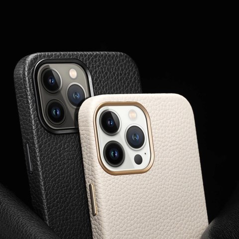 Dux Ducis Roma skórzane etui do iPhone 13 Pro Max elegancki pokrowiec z naturalnej skóry czarny Dux Ducis Roma skórzane etui do iPhone 13 Pro Max elegancki pokrowiec z naturalnej skóry czarny