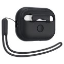 Etui Spigen Silicone Fit Strap na Apple AirPods Pro 1 / 2 - czarne