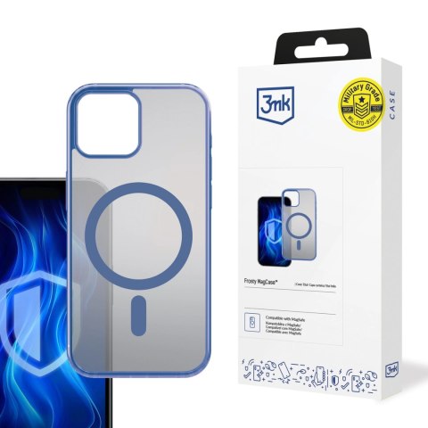 Etui 3mk Frosty MagCase Blue na Apple iPhone 13 - przezroczyste Etui 3mk Frosty MagCase Blue na Apple iPhone 13 - przezroczyste