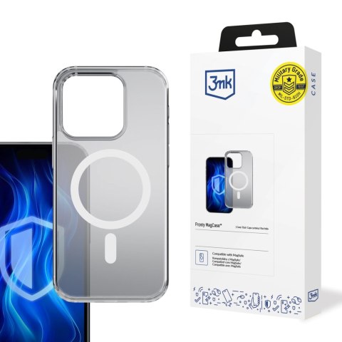 Etui 3mk Frosty MagCase White na Apple iPhone 16 Pro Max - białe Etui 3mk Frosty MagCase White na Apple iPhone 16 Pro Max - białe