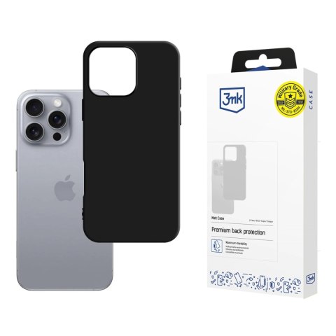 Etui 3mk Matt Case na iPhone 16 Pro Max - czarne Etui 3mk Matt Case na iPhone 16 Pro Max - czarne