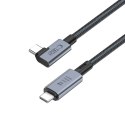 Kabel Tech-Protect UltraBoost Max L USB-C 4.0 (prosty) / USB-C 4.0 (kątowy) PD 240W 8K 40Gbps 1.5m - szary