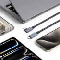 Kabel Tech-Protect UltraBoost Max L USB-C 4.0 (prosty) / USB-C 4.0 (kątowy) PD 240W 8K 40Gbps 1.5m - szary