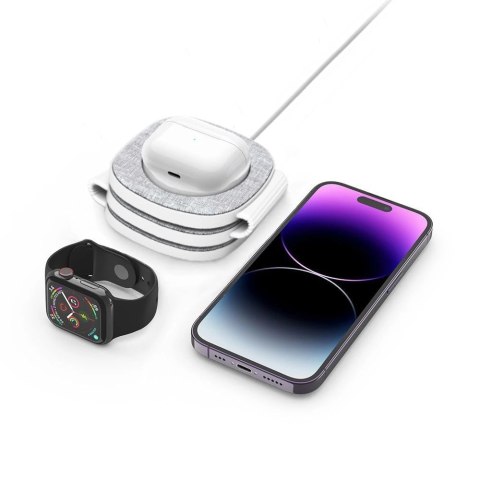 Ładowarka Tech-Protect QI15W-A32 indukcyjna 3w1 z MagSafe na smartfon / Apple Watch / AirPods - szara Ładowarka Tech-Protect QI15W-A32 indukcyjna 3w1 z MagSafe na smartfon / Apple Watch / AirPods - szara