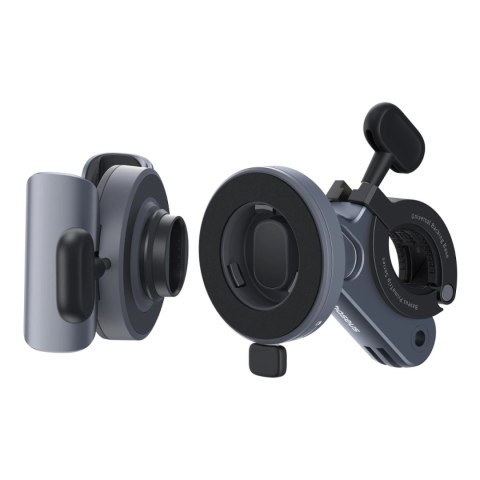 Uchwyt Baseus PrimeTrip magnetyczny na telefon na rower / hulajnogę / skuter - czarny Uchwyt Baseus PrimeTrip magnetyczny na telefon na rower / hulajnogę / skuter - czarny