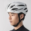 Kask rowerowy Rockbros z szybką, odpinane okulary z ochroną UV, unisex, matowy - biały
