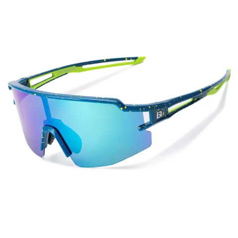 Okulary rowerowe Rockbros polaryzacyjne z ochroną UV i wkładką korekcyjną niebieskie szkła - niebieskie Okulary rowerowe Rockbros polaryzacyjne z ochroną UV i wkładką korekcyjną niebieskie szkła - niebieskie