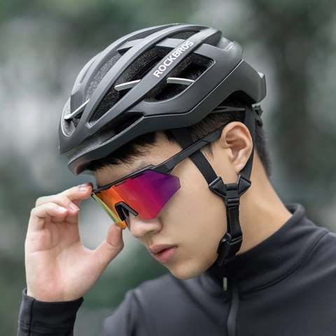 Okulary rowerowe Rockbros polaryzacyjne z ochroną UV i wkładką korekcyjną - szare Okulary rowerowe Rockbros polaryzacyjne z ochroną UV i wkładką korekcyjną - szare