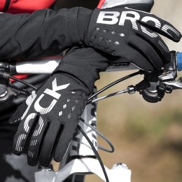 Rękawiczki rowerowe Rockbros ocieplane, długie, rozmiar: XL - czarno-szare