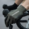 Rękawiczki rowerowe Rockbros wiosna/lato/jesień, pełne, rozmiar: XL- czarne